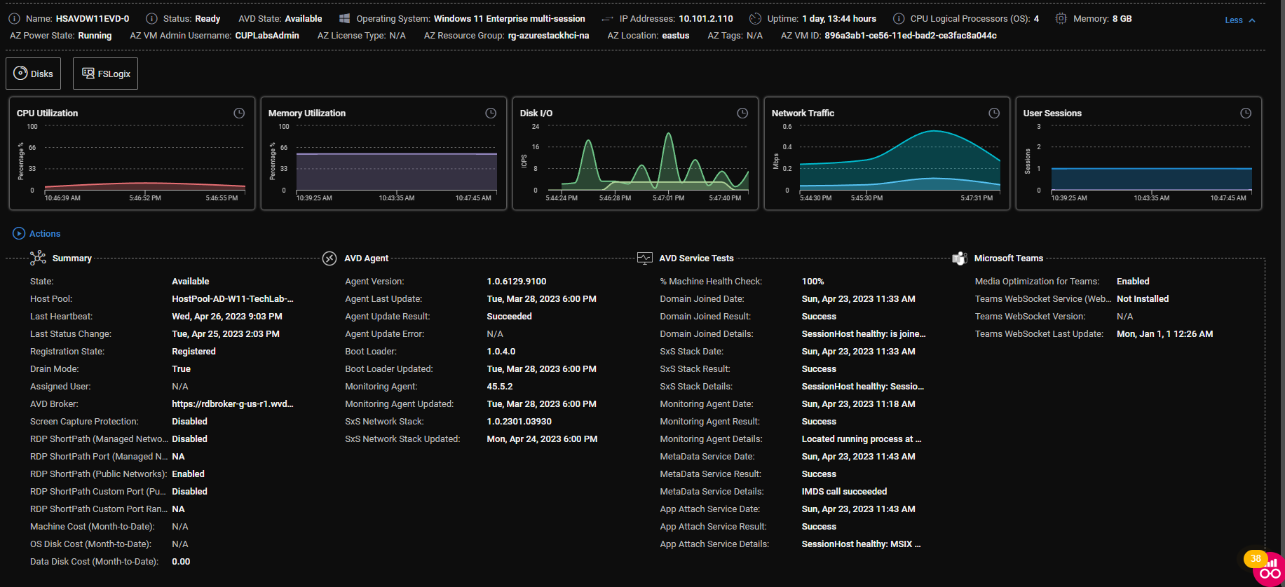 Azure Virtual Desktop properties