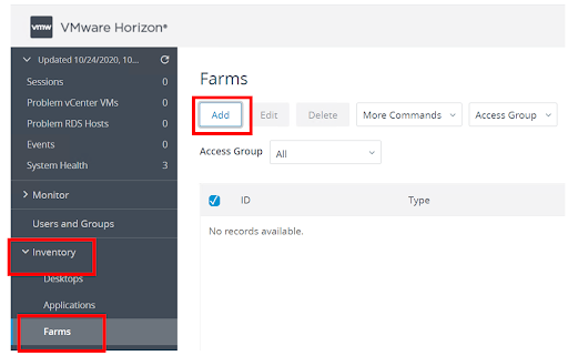 RDS host to Horizon,